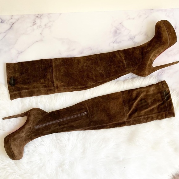 Christian Louboutin Brown Heeled Boots - Picture 4 of 12